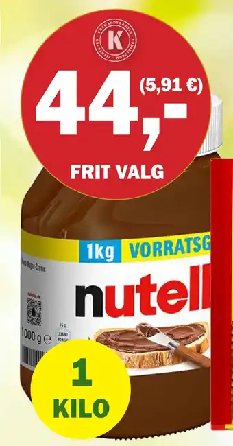 Købmandsgården Nutella tilbud