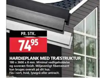 XL-BYG HARDIEPLANK MED TRÆSTRUKTUR tilbud