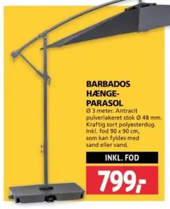 XL-BYG BARBADOS HÆNGE- PARASOL tilbud