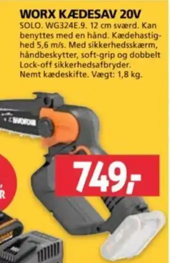 XL-BYG WORX KÆDESAV 20V tilbud