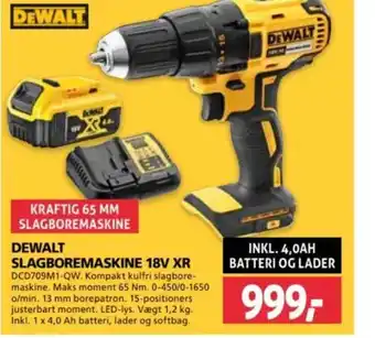 XL-BYG DEWALT SLAGBOREMASKINE 18V XR tilbud