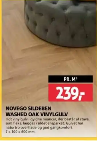 XL-BYG NOVEGO SILDEBEN WASHED OAK VINYLGULV tilbud