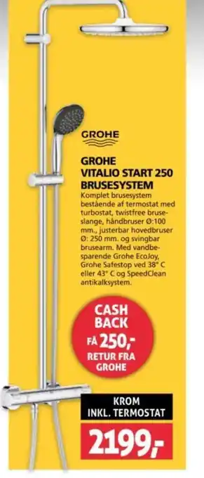 XL-BYG GROHE VITALIO START 250 BRUSESYSTEM tilbud