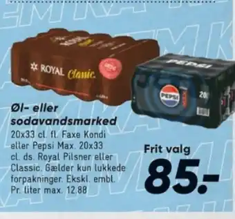 Bilka Øl- eller sodavandsmarked tilbud