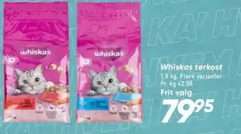 Bilka Whiskas tørkost tilbud