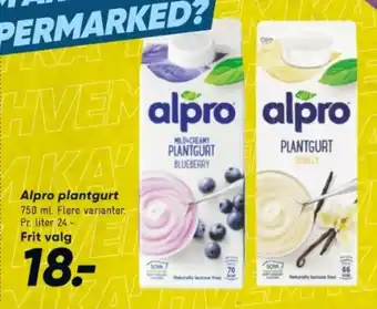 Bilka Alpro plantgurt tilbud