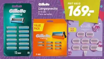 Bilka Gillette Largepacks tilbud