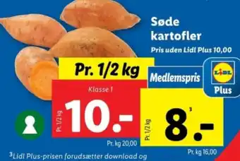 Lidl Søde kartofler tilbud