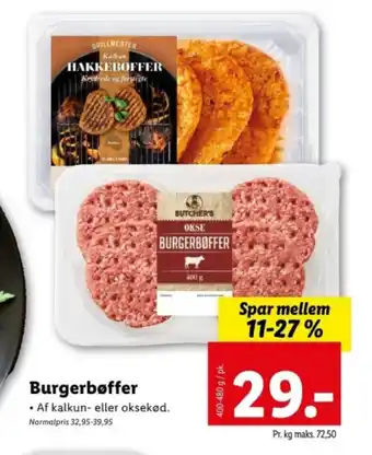 Lidl Burgerbøffer tilbud