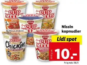 Lidl Nissin kopnudler tilbud
