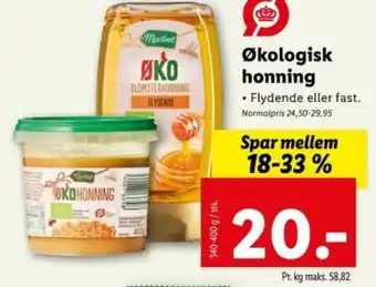 Lidl Økologisk honning tilbud