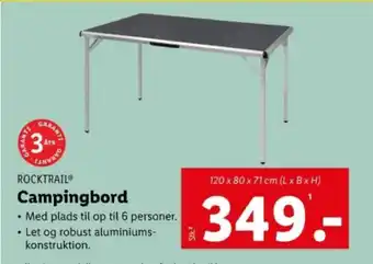 Lidl Campingbord tilbud