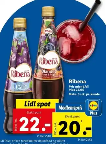 Lidl Ribena tilbud