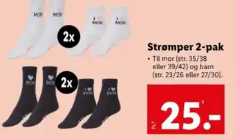 Lidl Strømper 2-pak tilbud