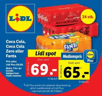 Lidl Coca Cola, Coca Cola Zero eller Fanta tilbud