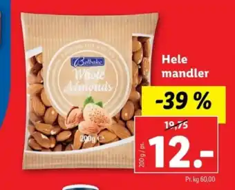 Lidl Hele mandler tilbud