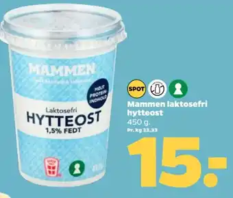 Netto Mammen laktosefri hytteost tilbud