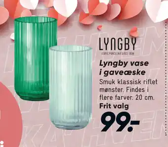 Bilka Lyngby vase i gaveæske tilbud