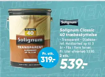 Bilka Solignum Classic 40 træbeskyttelse tilbud