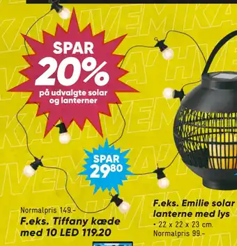 Bilka Tiffany kæde med 10 LED 119.20 tilbud