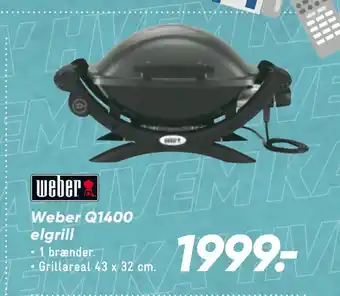 Bilka Weber Q1400 elgrill tilbud