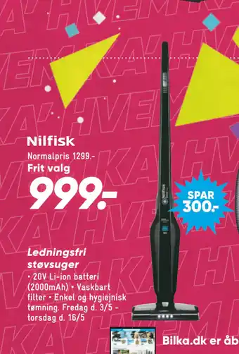 Bilka Ledningsfri støvsuger tilbud