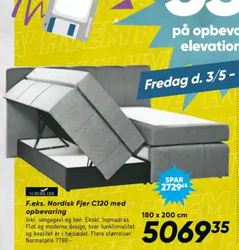 Bilka Nordisk Fjer C120 med opbevaring tilbud