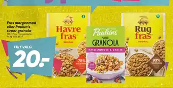 Bilka Fras morgenmad eller Paulun’s super granola tilbud