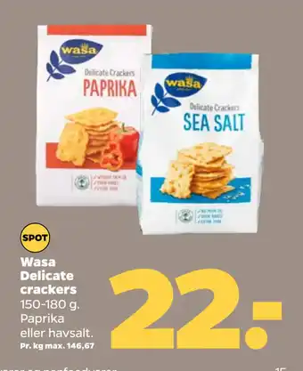 Netto Wasa Delicate crackers tilbud