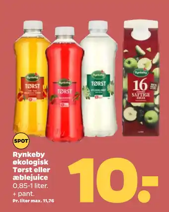 Netto Rynkeby økologisk Tørst eller æblejuice tilbud