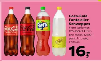 SuperBrugsen Coca-Cola, Fanta eller Schweppes tilbud