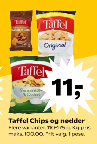 SuperBrugsen Taffel Chips og nødder tilbud