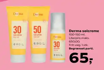 Kvickly Derma solcreme tilbud