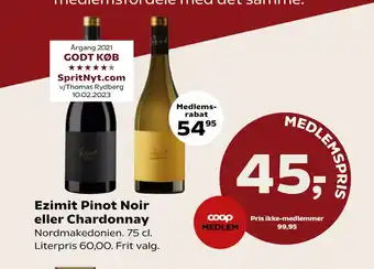 SuperBrugsen Ezimit Pinot Noir eller Chardonnay tilbud