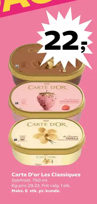 Kvickly Carte D'or Les Classiques tilbud