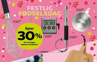 Kvickly Spar 30% På udvalgte køkkenredskaber tilbud