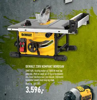 Johannes Fog DEWALT 230V KOMPAKT BORDSAV tilbud