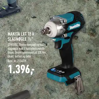 Johannes Fog MAKITA LXT 18 V SLAGNØGLE ½ tilbud