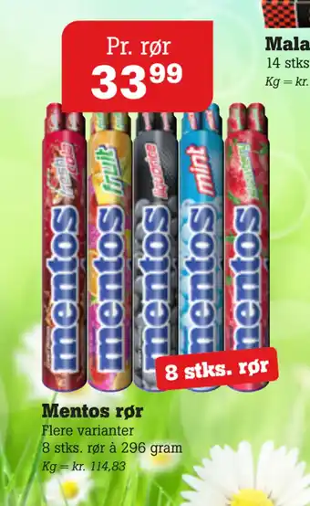 Poetzsch Padborg Mentos rør tilbud