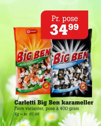 Poetzsch Padborg Carletti Big Ben karameller tilbud