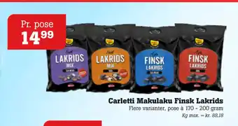 Poetzsch Padborg Carletti Makulaku Finsk Lakrids tilbud