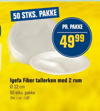 Otto Duborg Igefa Fiber tallerken med 2 rum tilbud