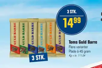 Otto Duborg Toms Guld Barre tilbud