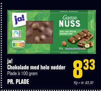 Otto Duborg ja! Chokolade med hele nødder tilbud