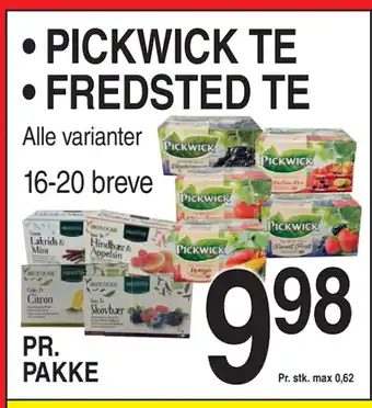 ABC Lavpris PICKWICK TE • FREDSTED TE tilbud