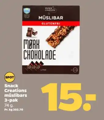 Snack Creations müslibars 3-pak