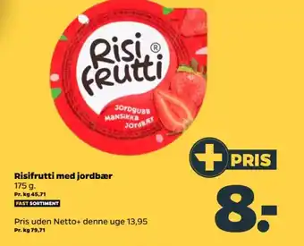 Netto Risifrutti med jordbær tilbud