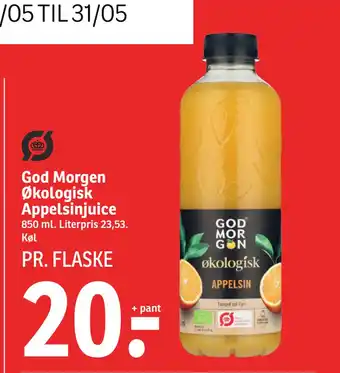 SPAR God Morgen Økologisk Appelsinjuice tilbud