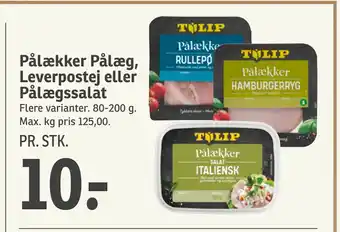 SPAR Pålækker Pålæg, Leverpostej eller Pålægssalat tilbud