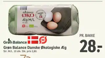 SPAR Grøn Balance Danske Økologiske Æg tilbud